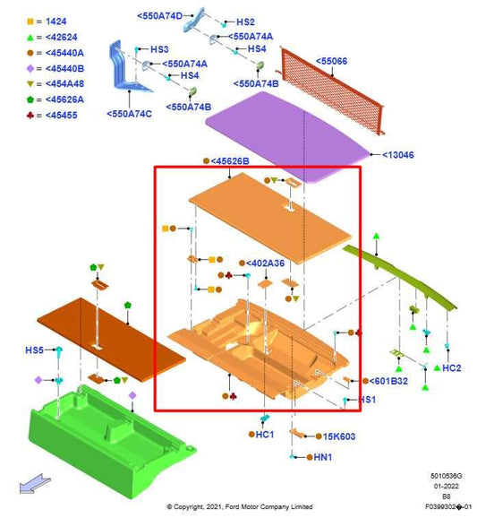 22-24 Ford Expedition MAX XLT Rear Cargo Floor Storage Compartment Panel *ReaD* - Alshned Auto Parts