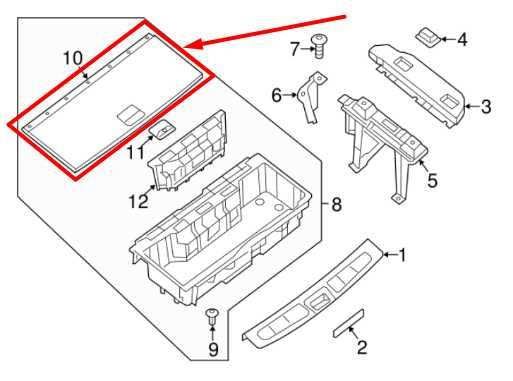 2015-2018 Nissan Pathfinder Trunk Floor Center Luggage Box Cover 84908-9PB0A OEM - Alshned Auto Parts