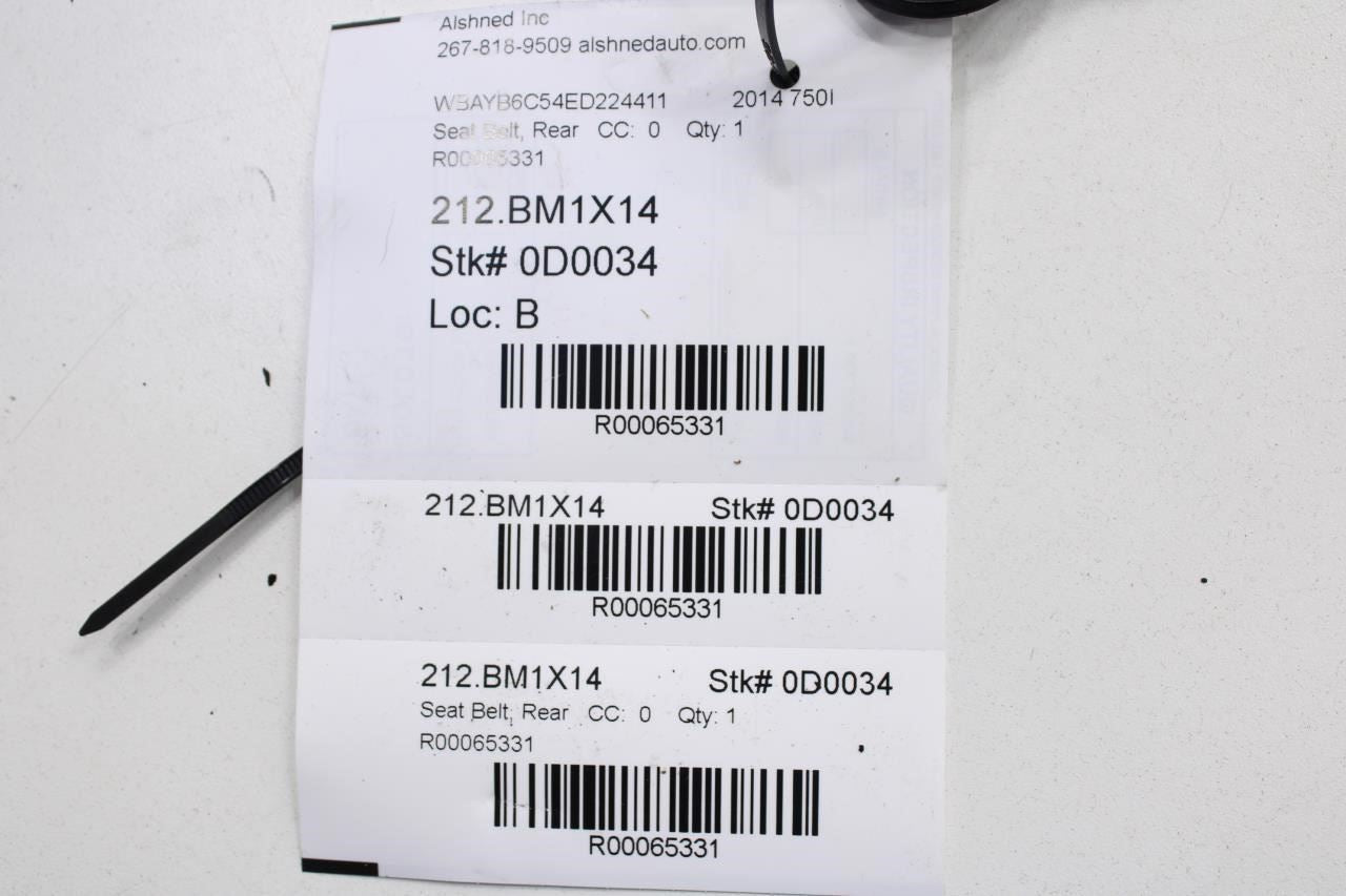 2010-15 BMW 750i xDrive Rear RH and LH Side Center Seat Belt Buckle 72117220858 - Alshned Auto Parts