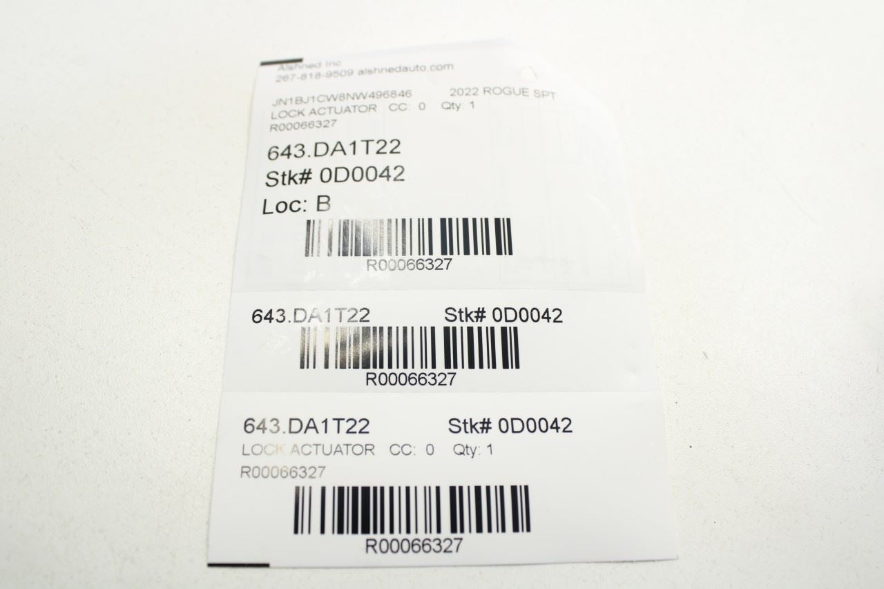 17-22 Nissan Rogue Sport SL AWD Rear Left Door Lock Latch Actuator 82501-6MA0A - Alshned Auto Parts