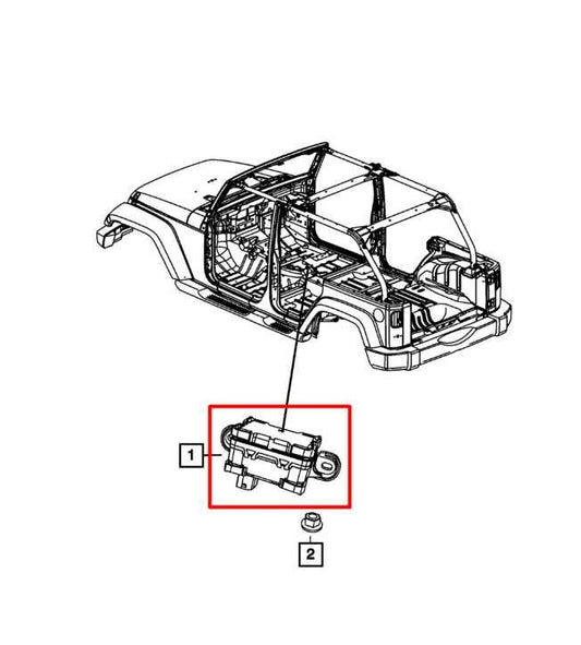 12-18 Jeep Wrangler 3.6L Front LH Side Yaw Rate Stability Dynamic Sensor Module - Alshned Auto Parts