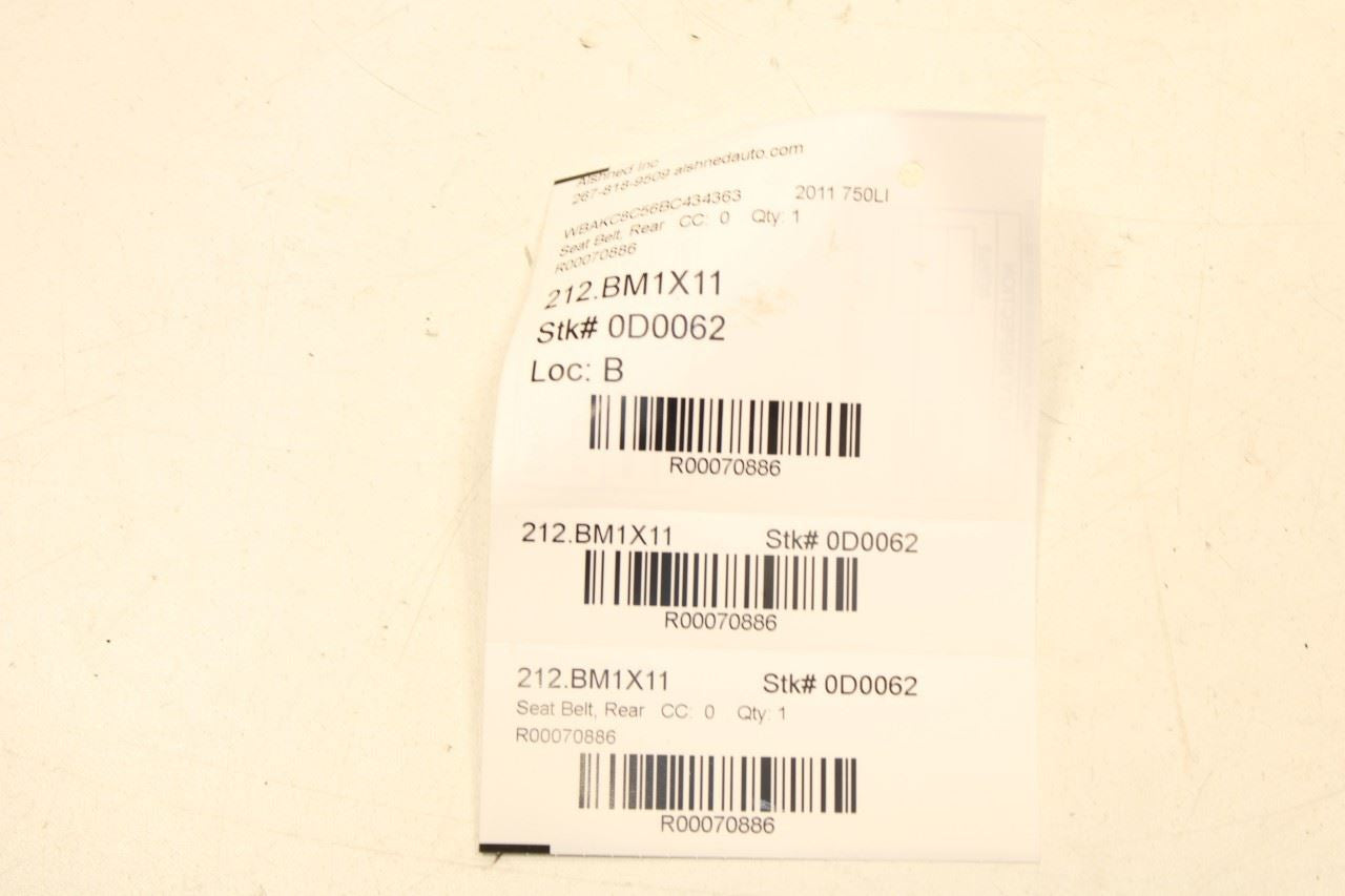 10-15 BMW 750Li xDrive Rear RH and Left Side Center 2nd Row Seat Belt Buckle Set - Alshned Auto Parts