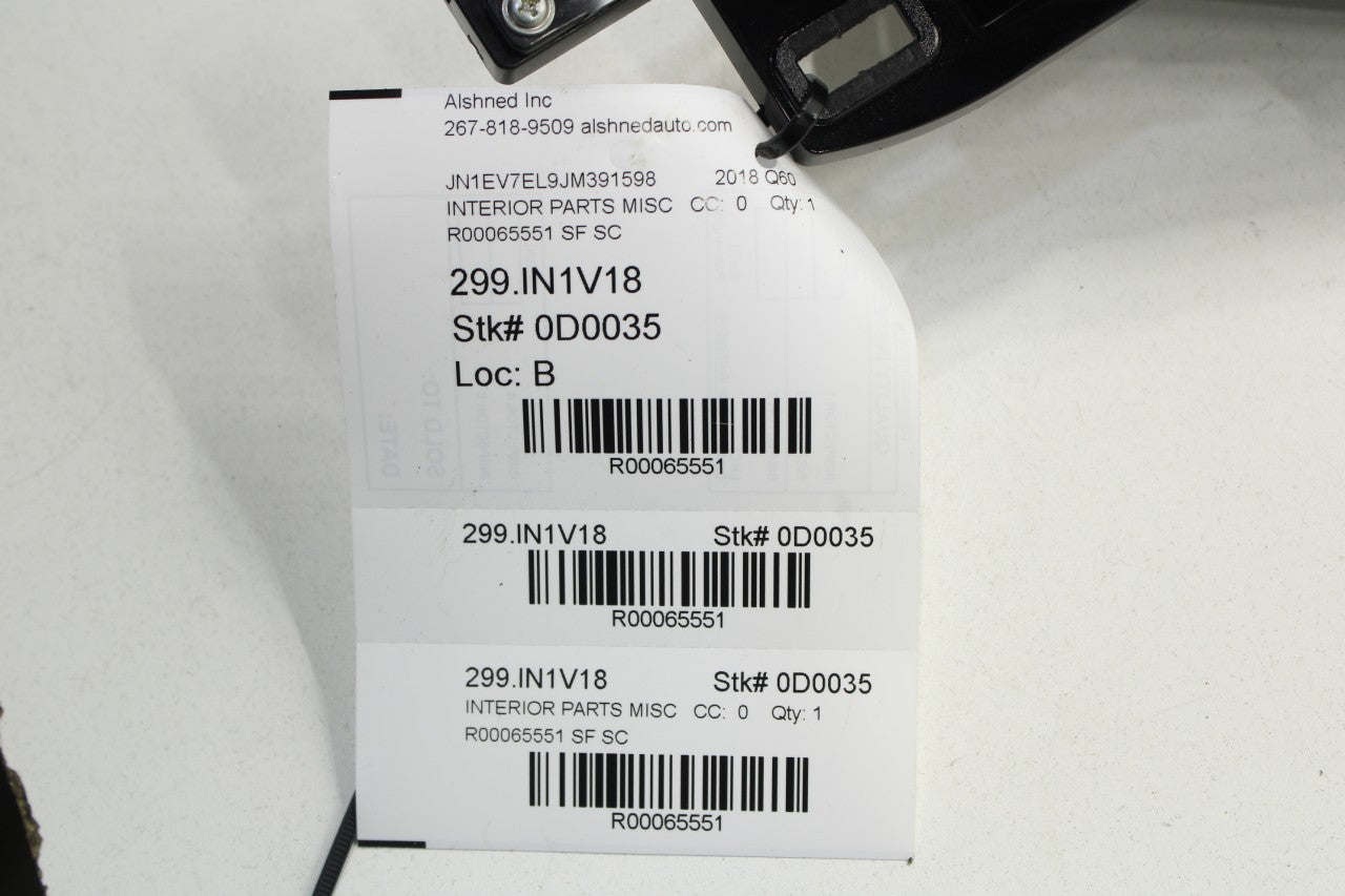 17-20 Infiniti Q60 Console Trim Panel Shifter Indicator w/ Switches 96941-5CB9B - Alshned Auto Parts