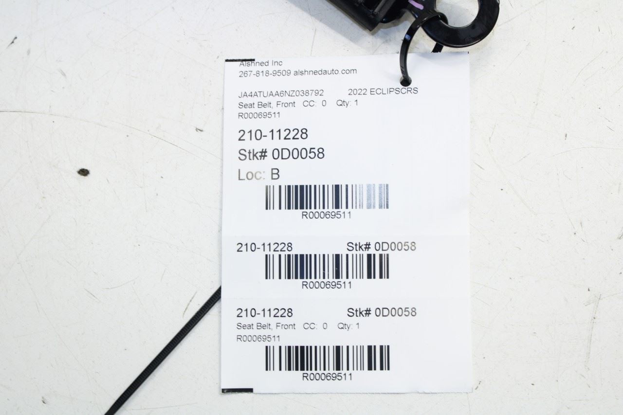 2022-24 Mitsubishi Eclipse Cross ES Front Passenger Right Side Seat Belt Buckle - Alshned Auto Parts