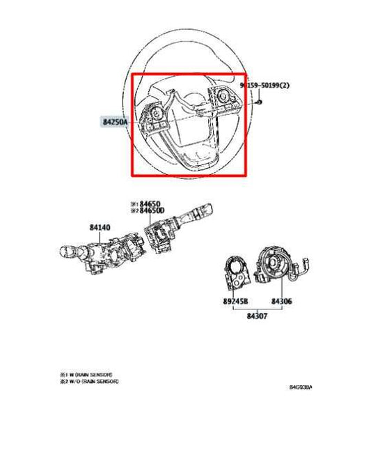 16-19 Toyota Prius Four 1.8L Steering Wheel Pad Cruise and Audio Control Switch - Alshned Auto Parts