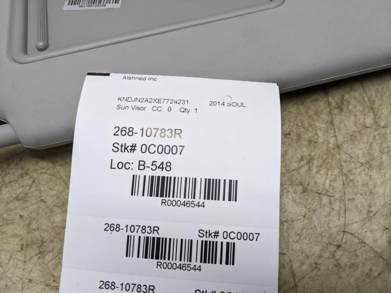 2014-2018 Kia Soul Front Right Side Sun Visor w/ Mirror 85220-B2240BF3 OEM - Alshned Auto Parts