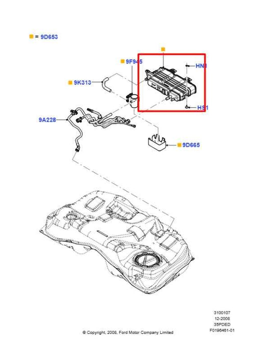 2007-2012 Lincoln MKZ 3.5L AWD Fuel Vapor Evaporator Emission Canister *ReaD* - Alshned Auto Parts