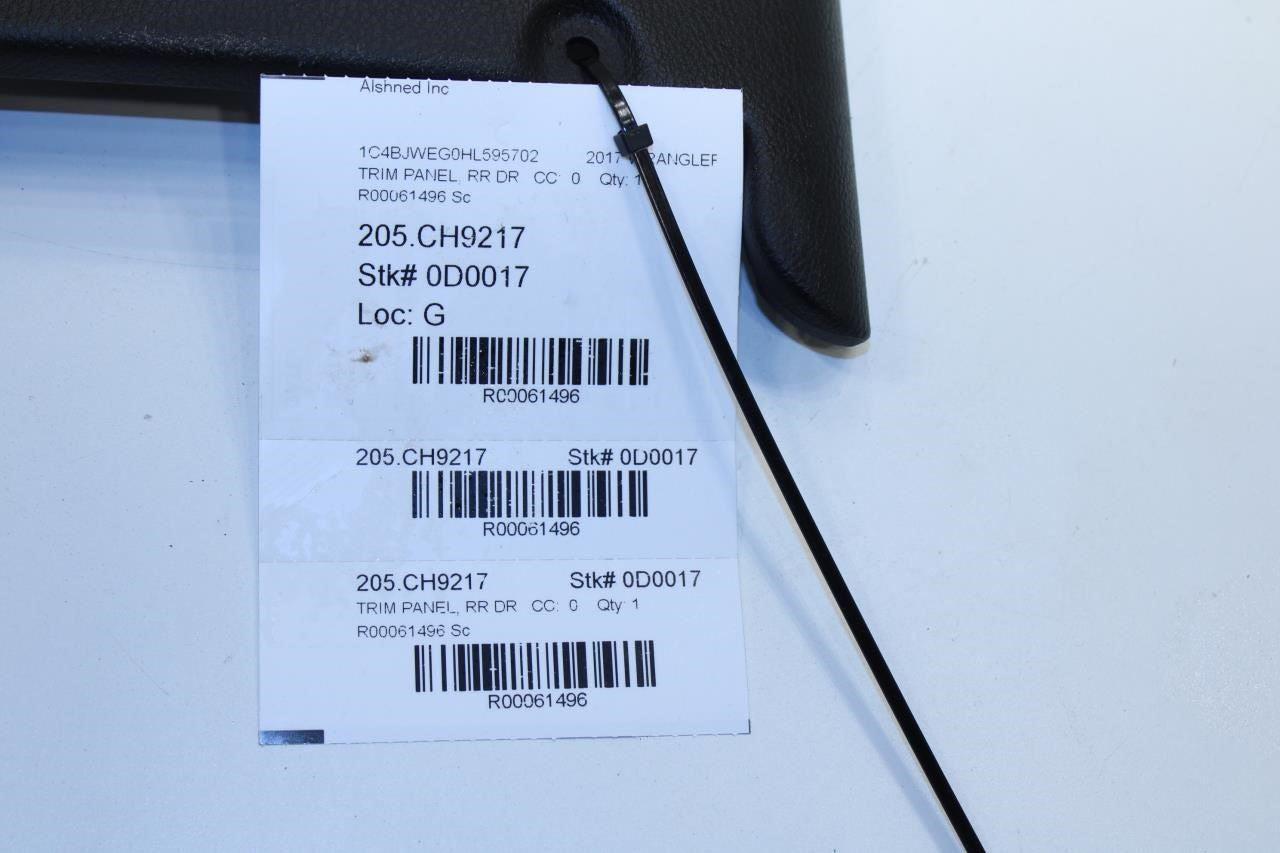 2011-2017 Jeep Wrangler Sahara Rear Right Passenger Door Trim Panel 1QJ38DX9AF - Alshned Auto Parts