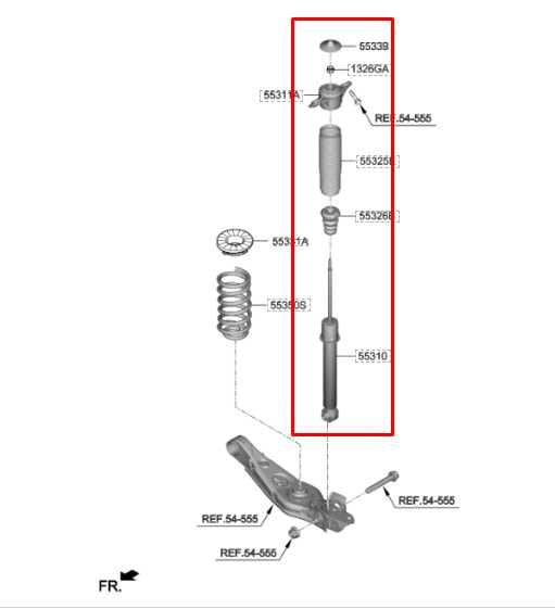 19-20 Hyundai Santa Fe Limited FWD Rear LH or RH Shock Strut Absorber 55307S2000 - Alshned Auto Parts