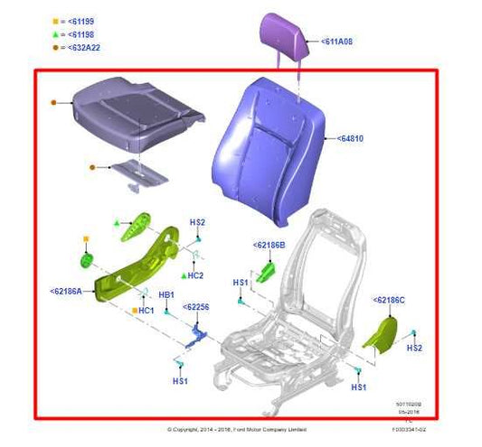 2018-20 Ford F150 XL Front Passenger Right Side Seat Complete JL3Z-9661704-A OEM - Alshned Auto Parts