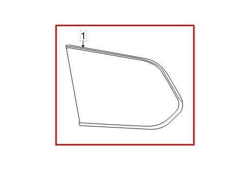 2013-2020 Nissan Pathfinder SV Rear Right Side Quarter Window Glass 83300-3KA0A - Alshned Auto Parts