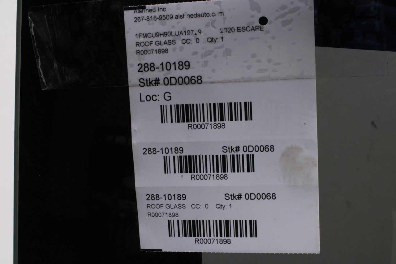 2020 Ford Escape SEL Front Sunroof Window Glass LJ6B-F500A18-AA OEM - Alshned Auto Parts