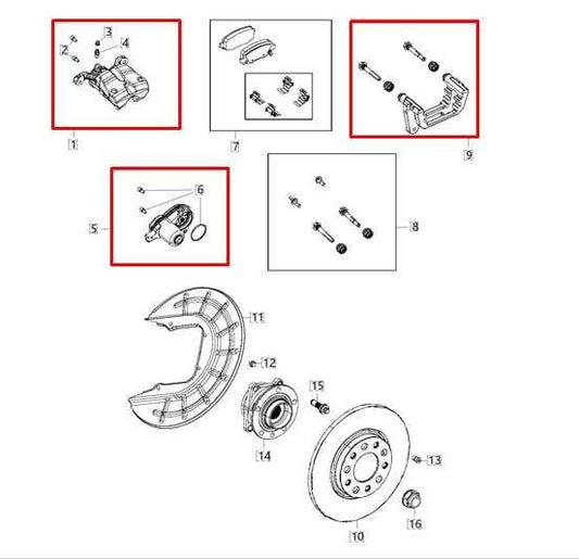 2015-23 Jeep Renegade Sport Rear Left Driver Side Brake Disc Caliper 68263130AA - Alshned Auto Parts