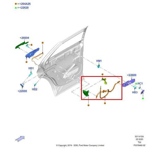 2020-2024 Ford Explorer Rear Right Side Door Lock Latch Actuator MB5Z-78264A26-D - Alshned Auto Parts