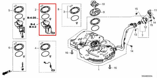 2023-2026 Acura Integra A-Spec 1.5L FWD Fuel Pump Assembly 17045-T20-A00 OEM - Alshned Auto Parts