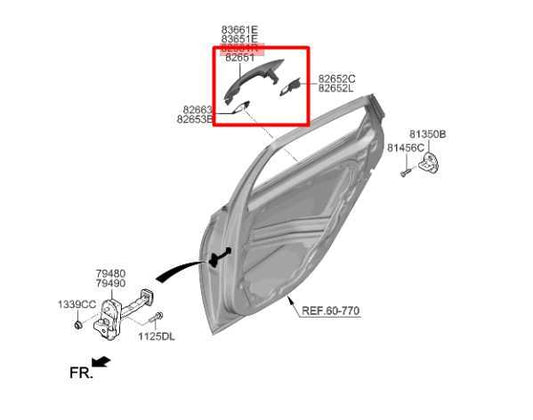 20-23 Hyundai Sonata SE Front Passenger RH Side Door Exterior Handle 82661-L1030 - Alshned Auto Parts