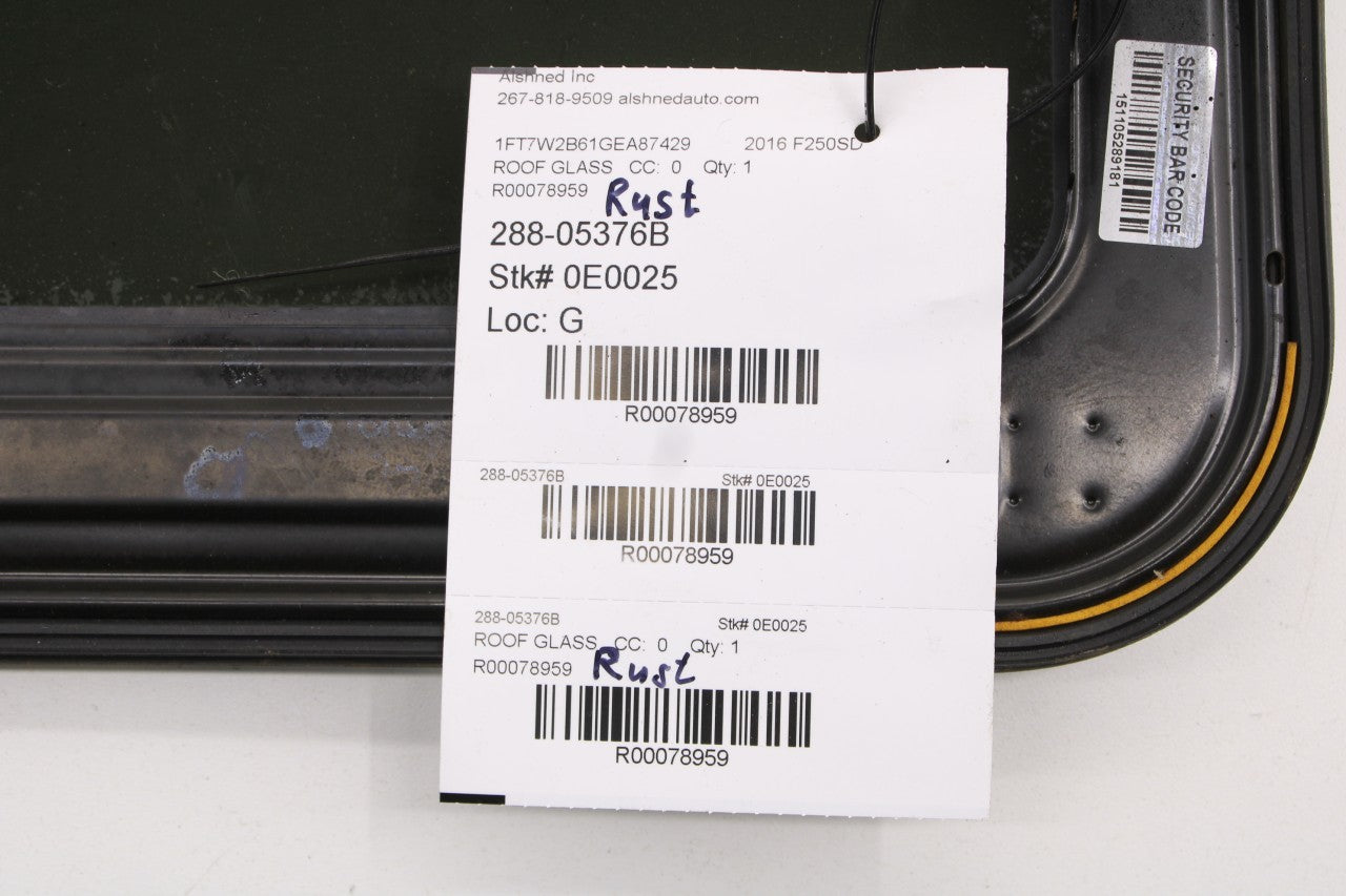 2005-16 Ford F-250 Lariat Roof Sunroof Window Glass 9C34-18500A18-AC OEM *ReaD* - Alshned Auto Parts