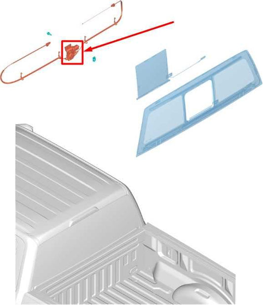 2015-20 Ford F150 SuperCab Back Sliding Window Glass Power Motor FL3Z-2523394-A - Alshned Auto Parts
