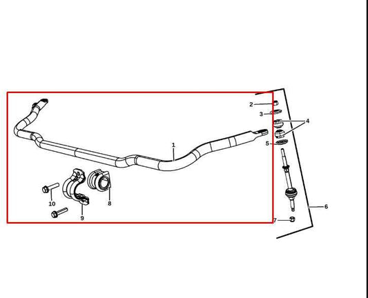 2013-2024 RAM 1500 Classic Crew Cab 5.7L 4x4 Front Stabilizer Sway Anti-Roll Bar - Alshned Auto Parts