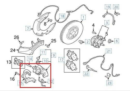 2017-2020 Jaguar XE R-Dynamic S Front Right Side Brake Disc Caliper T4N9756 OEM - Alshned Auto Parts