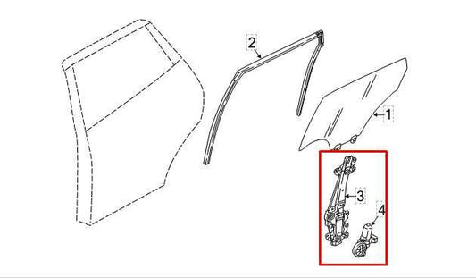 17-22 Nissan Rogue Sport SL AWD RR RH Door Window Regulator w/ Motor 82720-6MA0B - Alshned Auto Parts