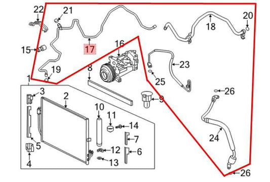 21-25 Infiniti QX50 2.0L AC Conditioning Suction Discharge Liquid Hose Line Set - Alshned Auto Parts