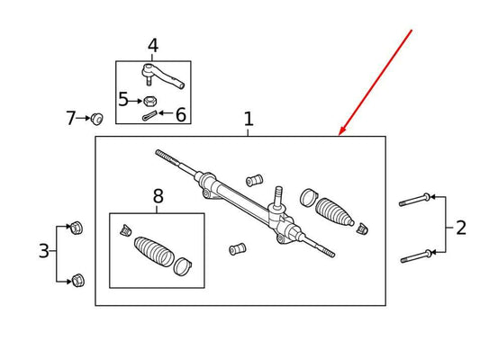 11-20 Toyota Sienna LE 3.5L FWD Power Steering Gear Rack and Pinion 45510-08010 - Alshned Auto Parts