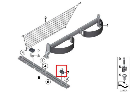 2004-23 BMW X3 xDrive28i Rear Trunk Luggage Cargo Tie Down Ring Hook Holder Set - Alshned Auto Parts