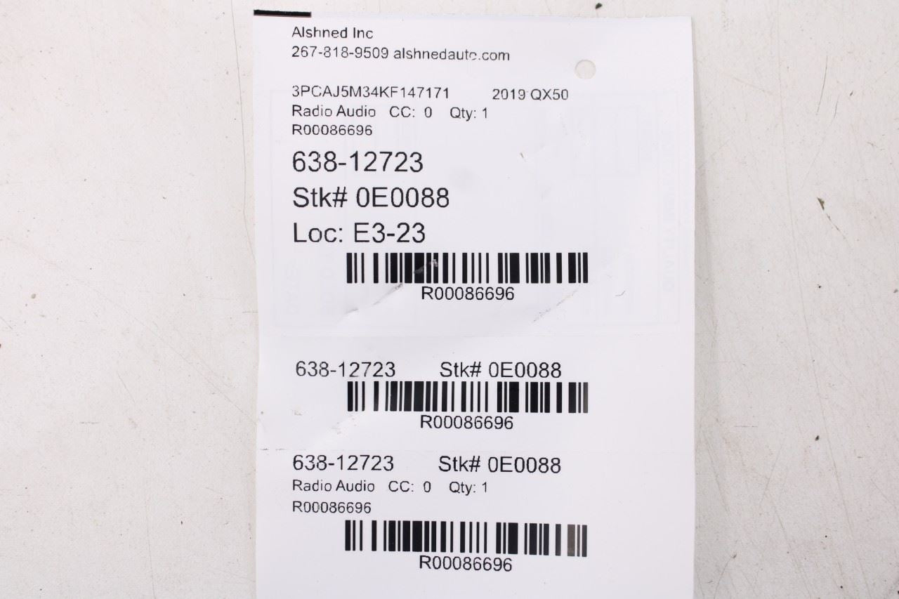 2019-2025 Infiniti QX50 ESSENTIAL Bose Sound System Amplifier Amp 28061-5NZ2B - Alshned Auto Parts