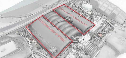 1997-1998 Chevrolet Corvette 5.7L Right and Left Side Engine Appearance Cover - Alshned Auto Parts