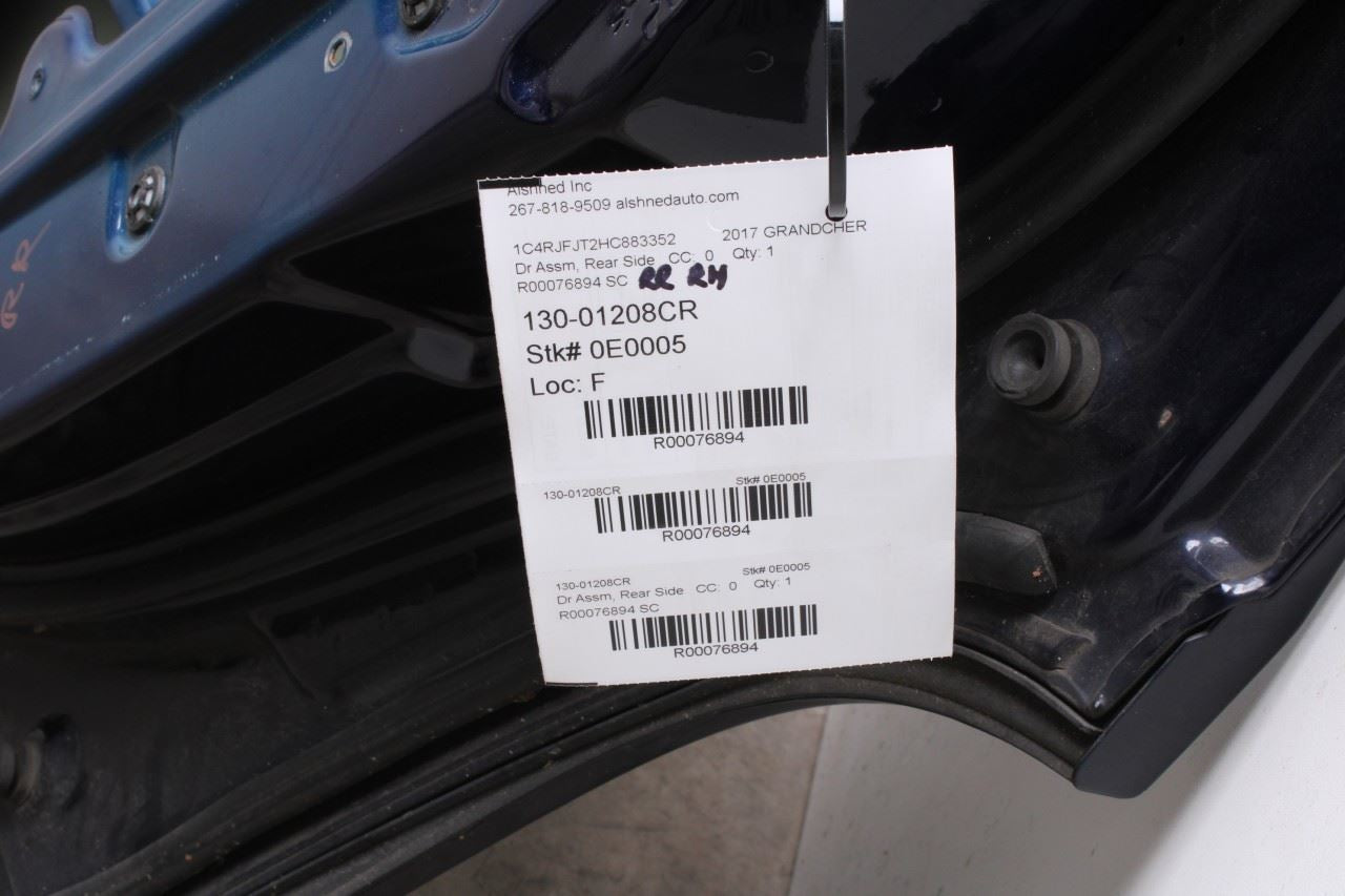 2011-2021 Jeep Grand Cherokee Summit Rear Right Side Door Shell Panel 68258506AC - Alshned Auto Parts
