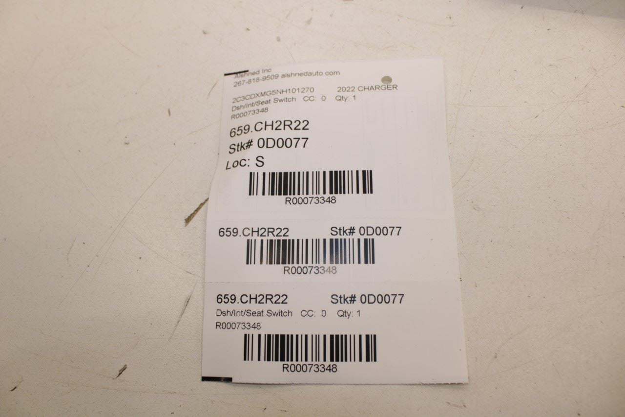 2010-23 Dodge Charger GT AWD Front Left Power Seat Adjustment Switch 56049431AF - Alshned Auto Parts