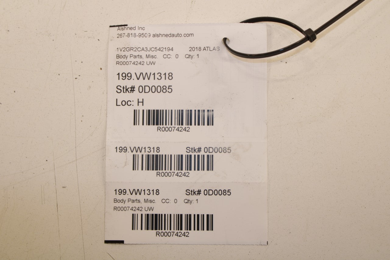 18-25 Volkswagen Atlas S RR LH Door Run Channel w/ Belt Molding and Weatherstrip - Alshned Auto Parts