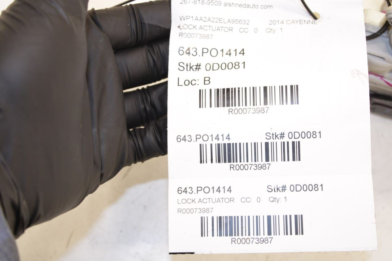 11-2018 Porsche Cayenne Platinum Front Left Door Lock Latch Actuator 8J1837015B - Alshned Auto Parts