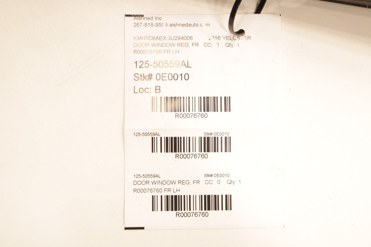 2011-2017 Hyundai Veloster Turbo Front Left Side Door Window Regulator w/ Motor - Alshned Auto Parts