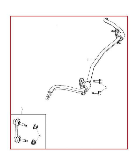 16-22 Jeep Grand Cherokee Overland 3.6L 4x4 Rear Stabilizer Sway Bar 68253186AA - Alshned Auto Parts