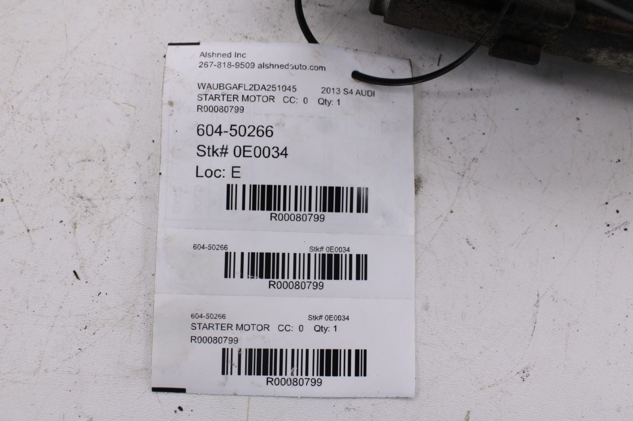 2013-2016 Audi S4 Premium Plus 3.0L Engine Starter Motor Assembly 079-911-02211