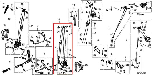 14-20 Acura MDX w/ Technology Pkg 3.5L Front Driver LH Side Seat Belt Retractor - Alshned Auto Parts