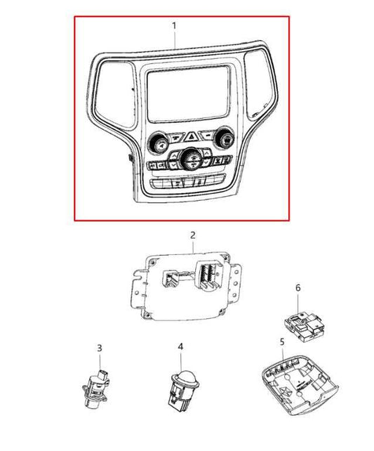 17 Jeep Grand Cherokee Overland Dash Audio AC Heater Temperature Climate Control - Alshned Auto Parts