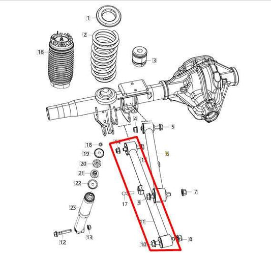 19-2024 Ram 1500 Gladiator Rear Left or Right Side Lower Control Arm 68264947AA - Alshned Auto Parts