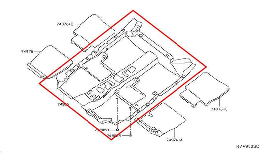 2014-18 Nissan Sentra SV 1.8L Front and Rear 2nd Row Floor Interior Carpet Liner1