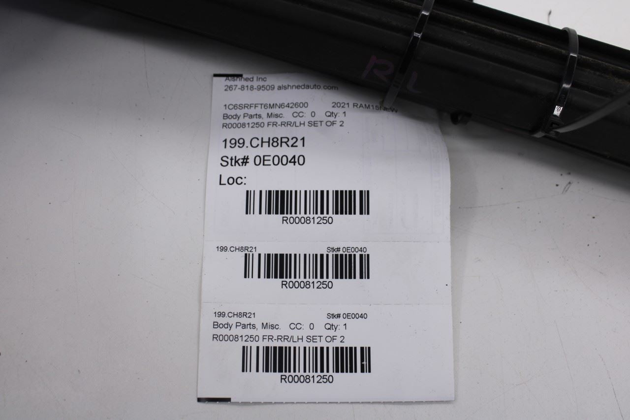 19-26 Ram 1500 Big Horn Front and Rear Left Side Door Window Belt Weatherstrips - Alshned Auto Parts