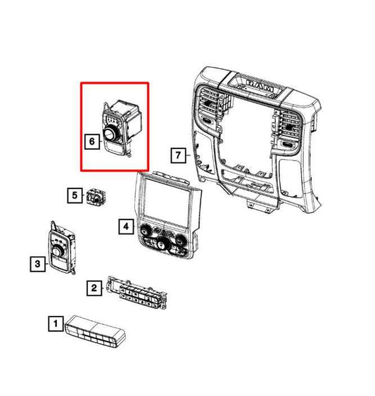 19-22 Ram 1500 Classic Crew Cab 5.7L 4WD Auto Shifter Gear Selector Switch Knob - Alshned Auto Parts