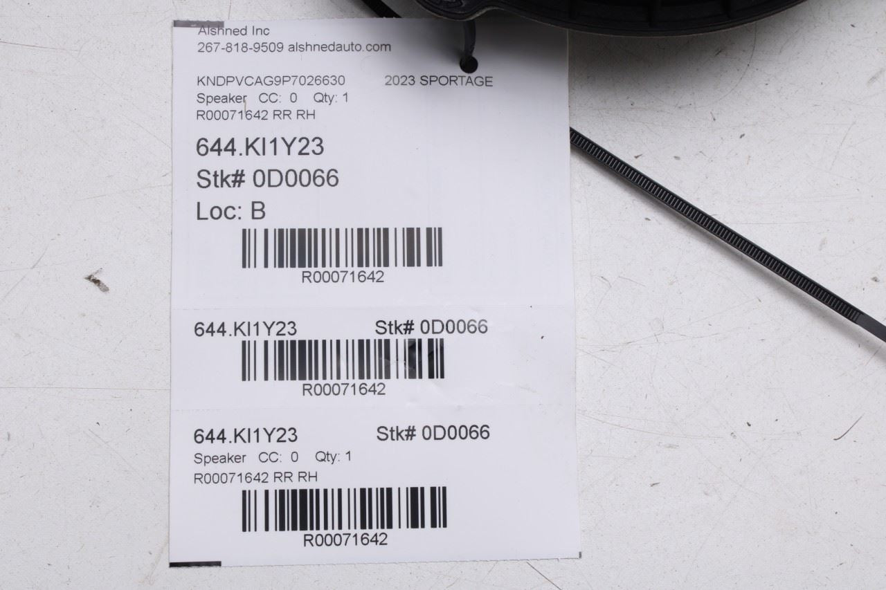2023-2024 KIA Sportage Hybrid EX Rear Right Side Door Audio Speaker 96330-P1000 - Alshned Auto Parts