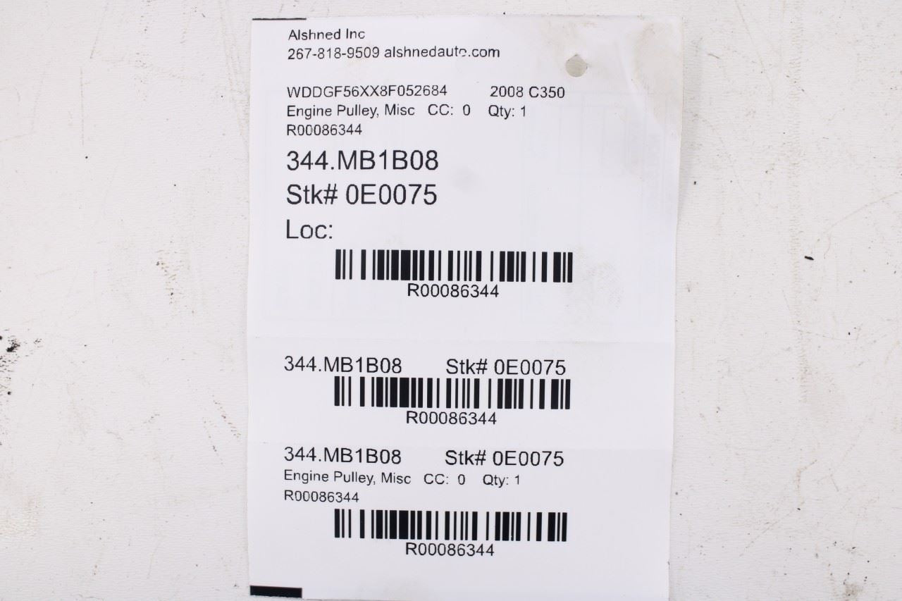2006-11 Mercedes-Benz C350 Sport 3.5L Engine Crankshaft Pulley Vibration Damper15