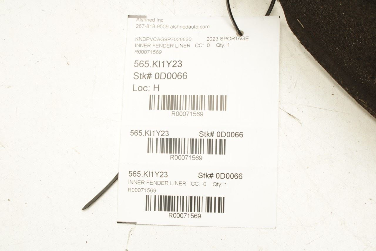 23-25 Kia Sportage Hybrid EX Rear Left Wheelhouse Liner Splash Shield 86821P1000 - Alshned Auto Parts