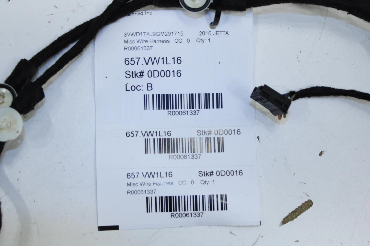 2016 Volkswagen Jetta Sport Front Right Door Wire Harness 5CU-971-121-BG OEM - Alshned Auto Parts