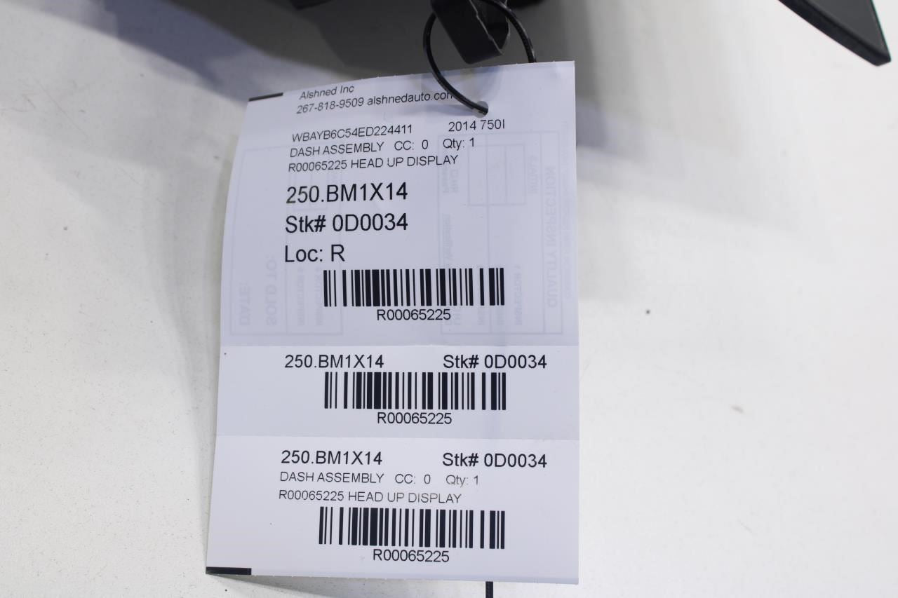 2010-2015 BMW 750i xDrive Dash Instrument Panel Head-Up Display 62-30-9-249-963 - Alshned Auto Parts