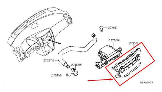 2015-2019 Nissan Sentra SV AC Heater Temperature Climate Control 27500-4AT4A OEM - Alshned Auto Parts