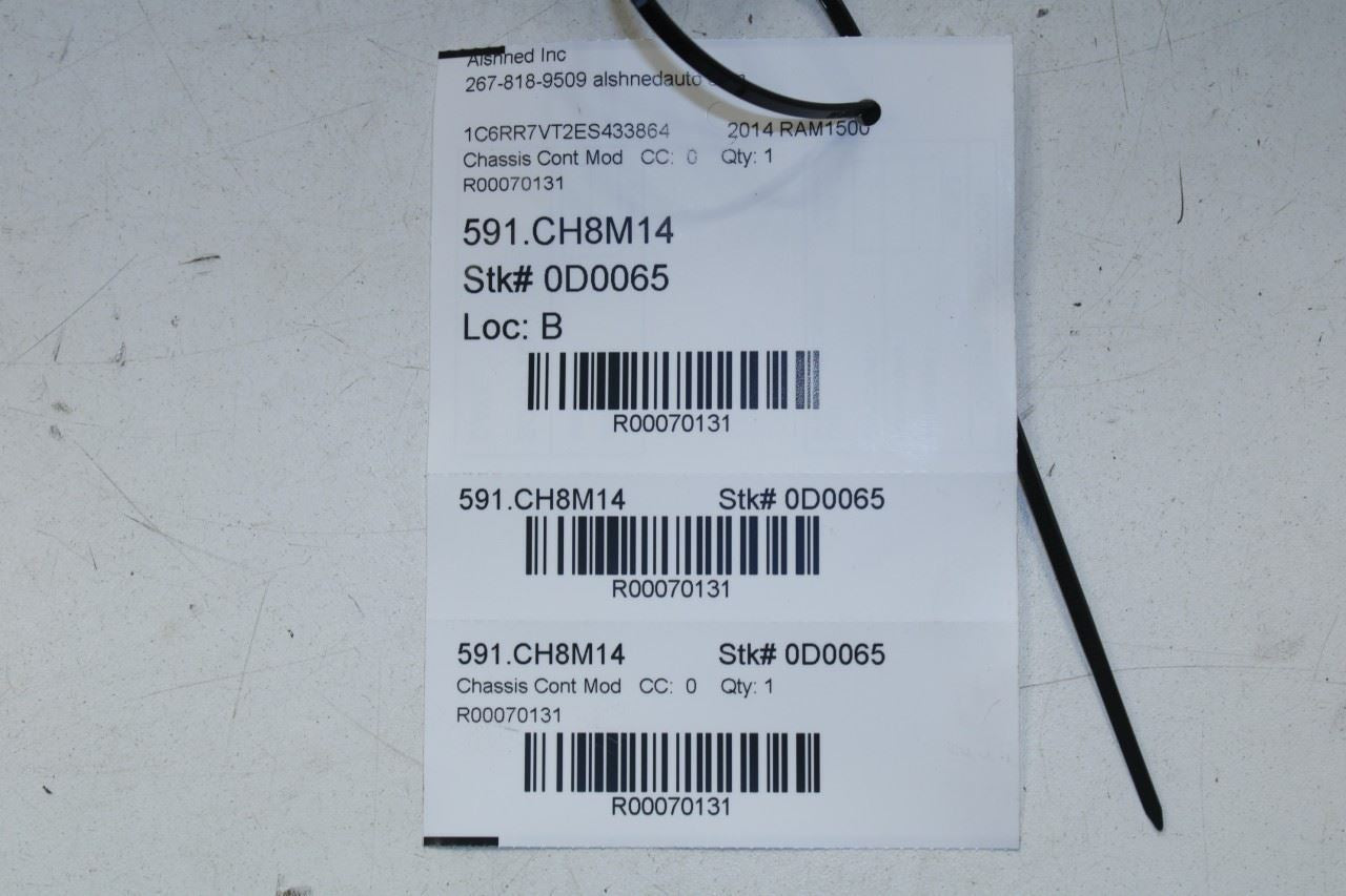 2014-2016 RAM 1500 Crew Cab Laramie Parking Assist Control Module 68141530AG OEM - Alshned Auto Parts